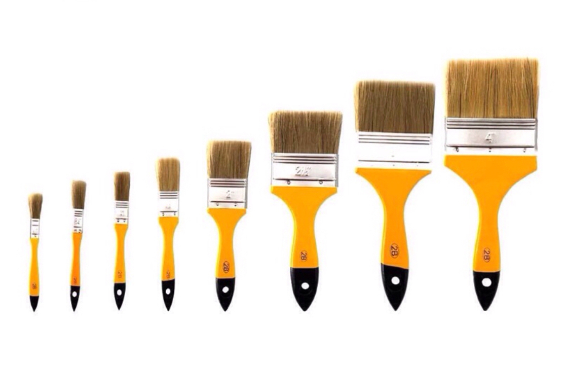 4" Paint Brush – Extra-Wide Brush for Large Surfaces, Ideal for Primers, Exterior Walls and Roofing Coatings